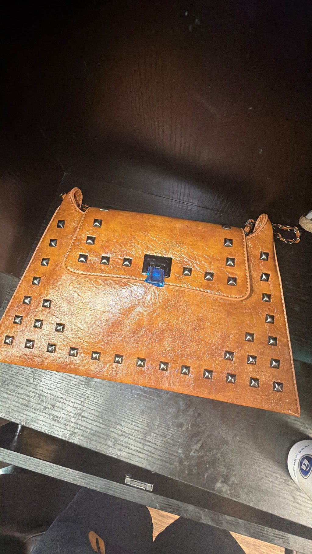 Studded Chain-Strap Purse —