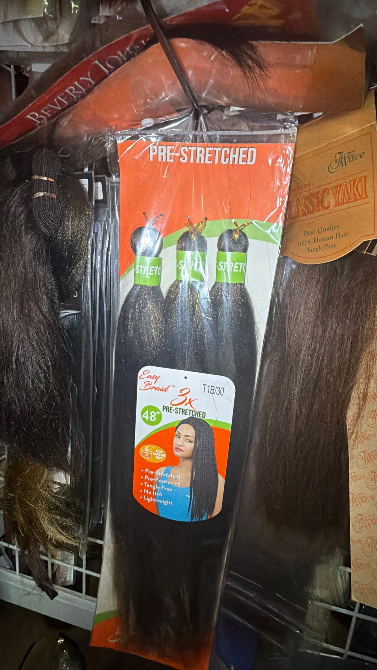 Easy Braid 3X Pre-Stretched Braiding Hair — 48”, T1B/30