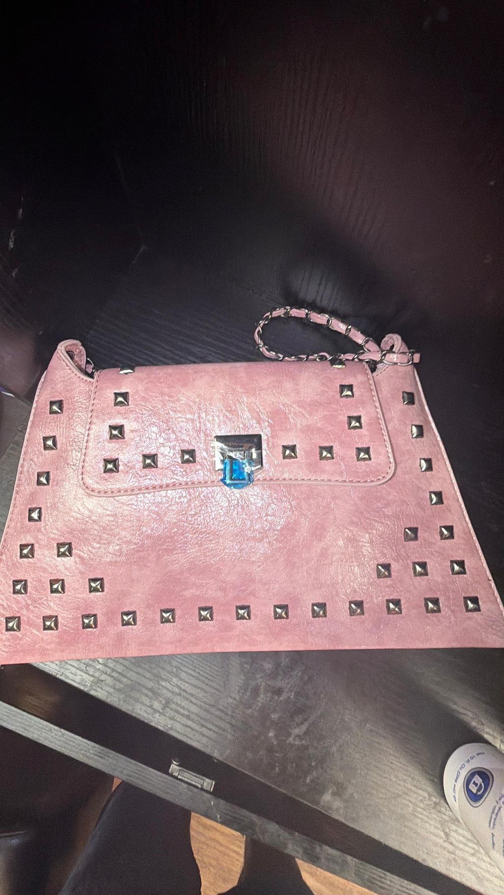 Studded Chain-Strap Purse —