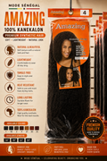 Amazing 100% Kanekalon Kinky Braiding Hair – 14” (Color 4)