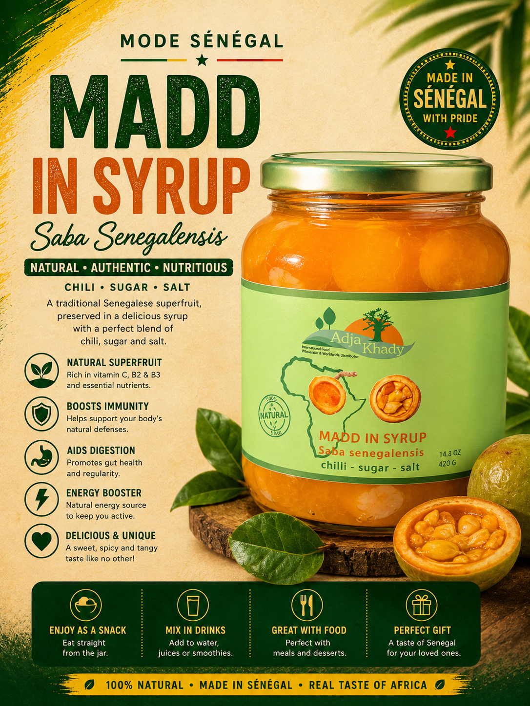 Madd in Syrup — Saba Senegalensis (14.8oz)