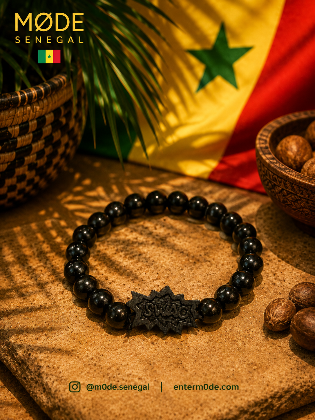 MØDE SWAG Wood Bead Bracelet