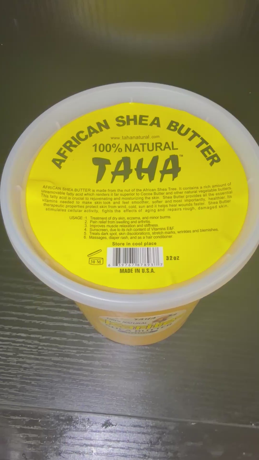 African Shea Butter — 100% Natural, Yellow (32oz)