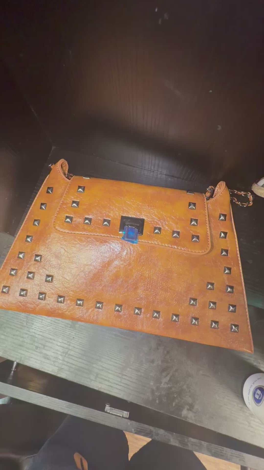 Studded Chain-Strap Purse —