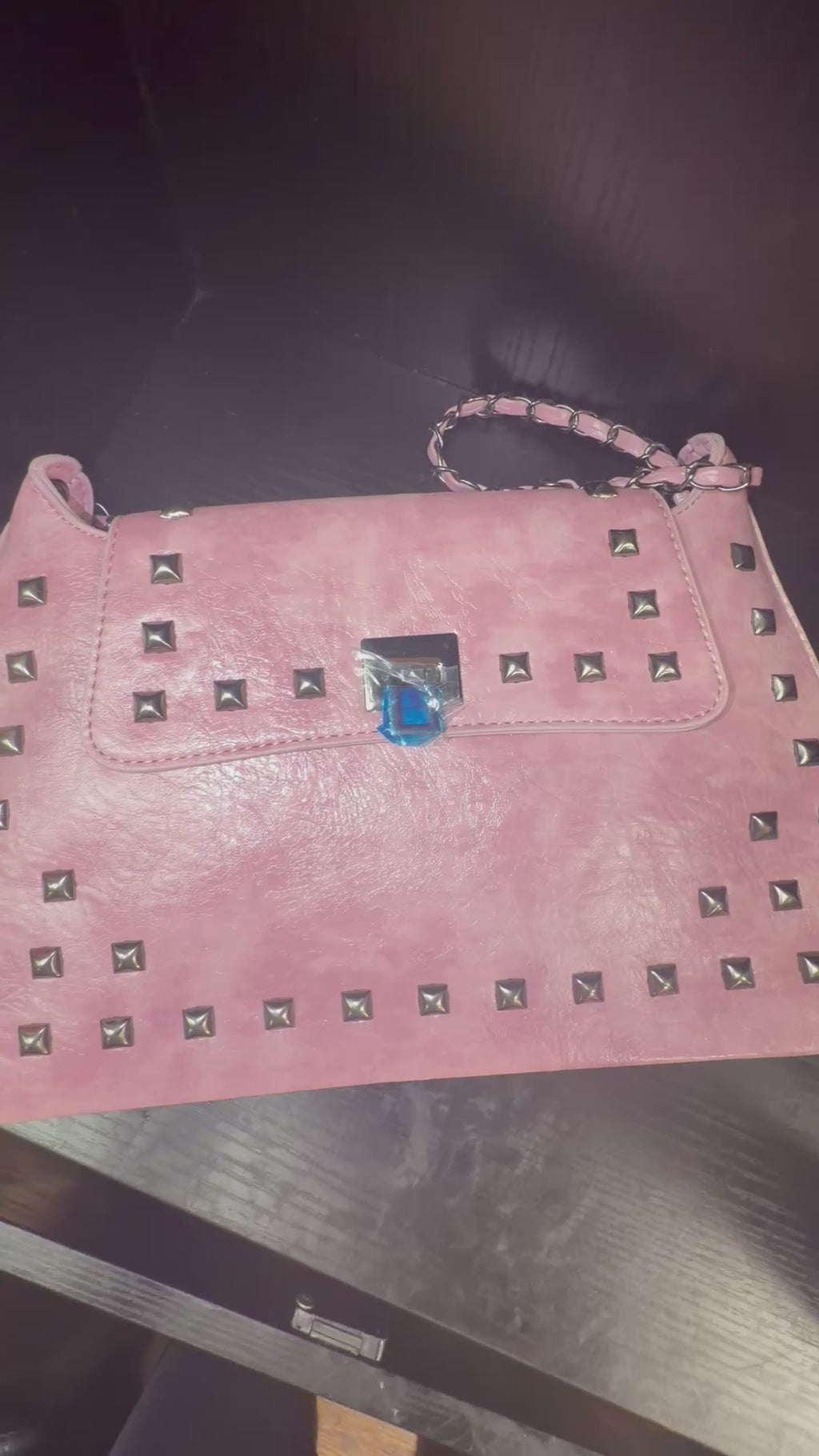Studded Chain-Strap Purse —